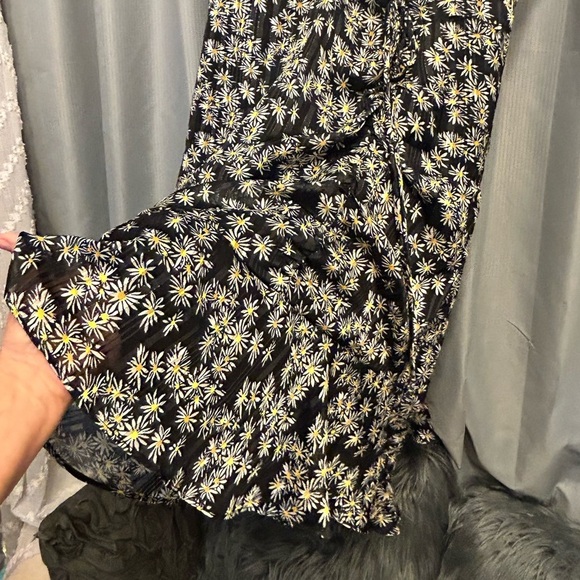 1/2off Rushed front with tie sleeveless Sam Edelman dress 14 daisy print - Picture 3 of 12